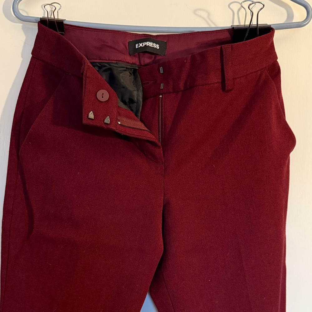 Express Burgundy Boot Cut Pants